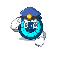 Police officer mascot design of hourglass wearing a hat