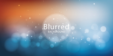 Fototapeta na wymiar Abstract blue Blurred Lights Background
