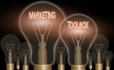 Handwriting text Marketing Toolbox. Conceptual photo Means in promoting a product or services Automation