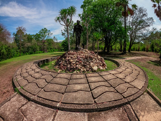 Seub Nakhasathien statue monument at Huai Kha Khaeng wildlife sanctuary