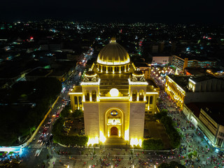 vista aérea de Catedral de San Salvador El Salvador