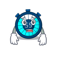 Cartoon design style of hourglass showing worried face