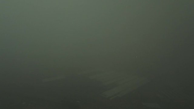 The moment of Lightning strike and sound of thunder rumbling