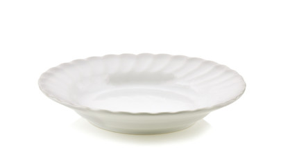 white plate isolated on white background