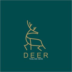 Deer logo design with modern concept
