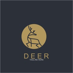 Deer logo design with modern concept