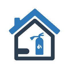 Home fire safety icon, Fire safety symbol
