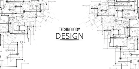 Futuristic black technology background for science and technology