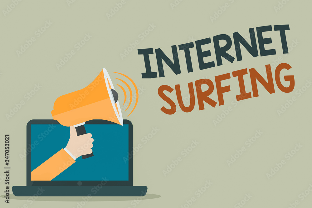 Poster text sign showing internet surfing. business photo showcasing browsing hundred of websites using any