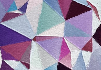 Colorful triangles pattern with a rough texture background. Background texture wall and have copy space for text. Picture for creative wallpaper or design art work