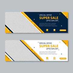 Super sale banner template