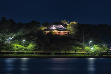 Obraz premium Gyeongpodae pavilion at night