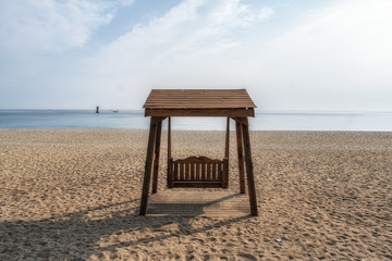 Gyeongpodae beach bench swings