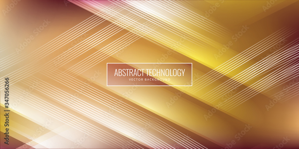 Poster smooth lines in brown color background. hi-tech digital technology concept. abstract futuristic, shi