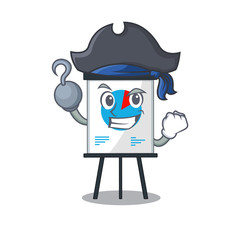 Corona graph cartoon design style as a Pirate with hook hand and a hat