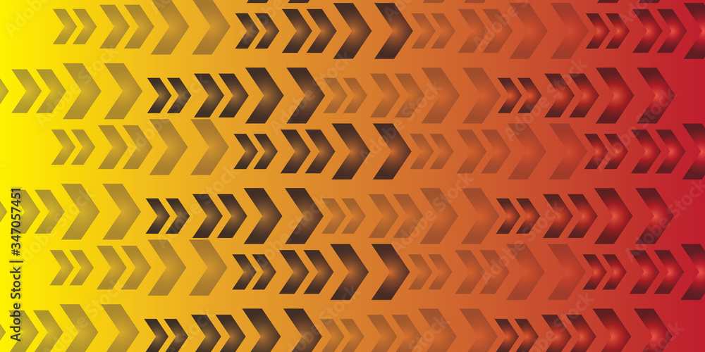 Poster moving colorful transparent arrows, seamless vector background