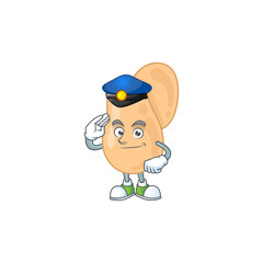 A dedicated Police officer of sarcina mascot design style