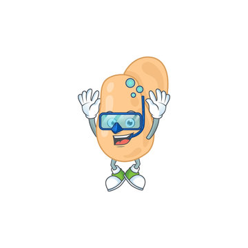 Mascot design concept of sarcina wearing Diving glasses