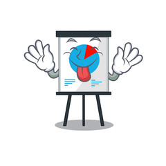 An amusing face corona graph cartoon design with tongue out