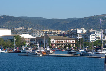 Fototapeta na wymiar the commercial port of Volos, Greece 8/6/2020