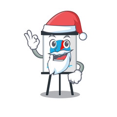 Corona graph Santa cartoon character with cute ok finger