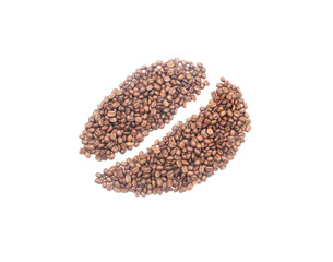 coffee beans isolated on a white background