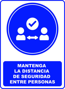 Maintain Social Distancing Sign, Banner, Decal, Sticker. Coronavirus COVID19