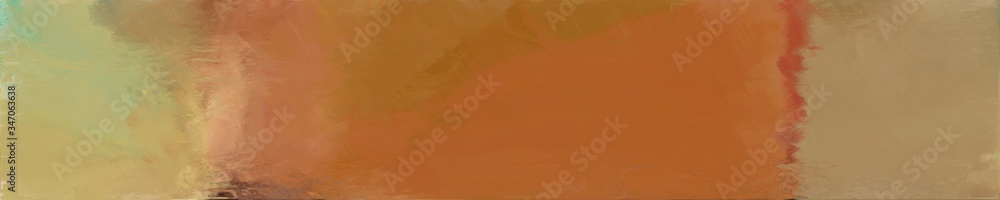 Poster abstract graphic element with long wide background with bronze, dark khaki and dark salmon colors