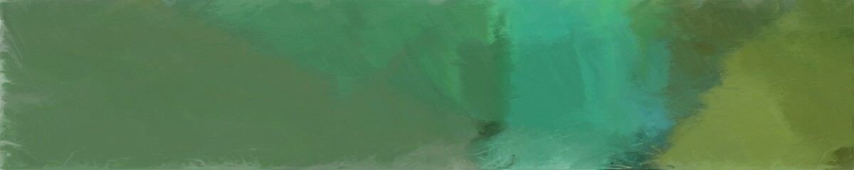 abstract horizontal graphic background with sea green, medium sea green and cadet blue colors