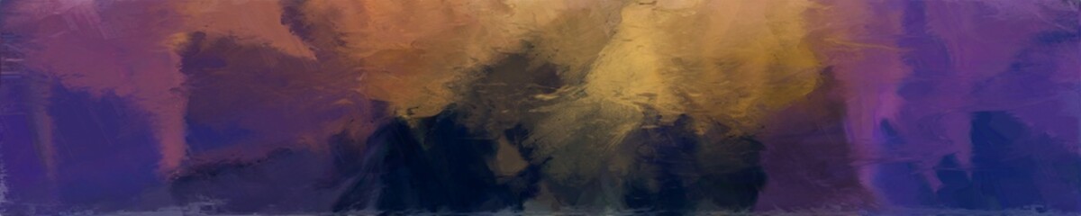 Obraz na płótnie Canvas abstract natural long wide horizontal graphic background with very dark violet, peru and pastel brown colors