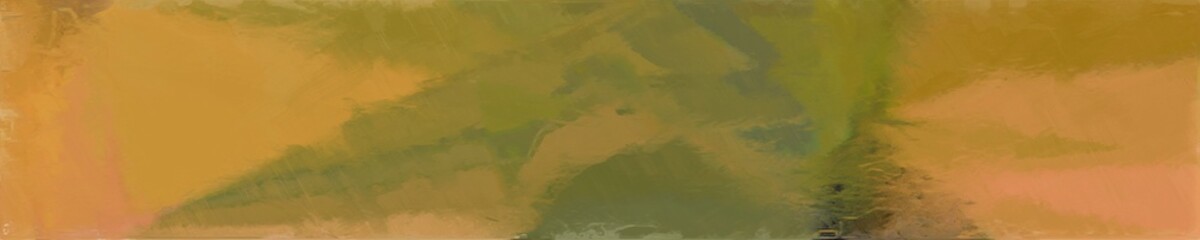 abstract natural long wide horizontal background with bronze, dark olive green and peru colors