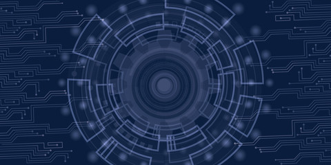 Virtual circle screen tech futuristic pattern hud ui concept background