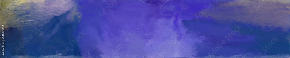 Poster abstract graphic element with long wide background with dark slate blue, light slate gray and slate blue colors