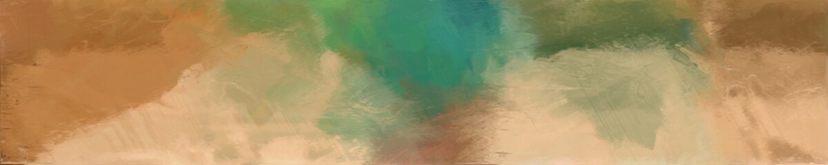 abstract graphic element with natural long wide horizontal background with dark khaki, sea green and pastel brown colors