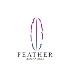 Feather logo design with modern concept
