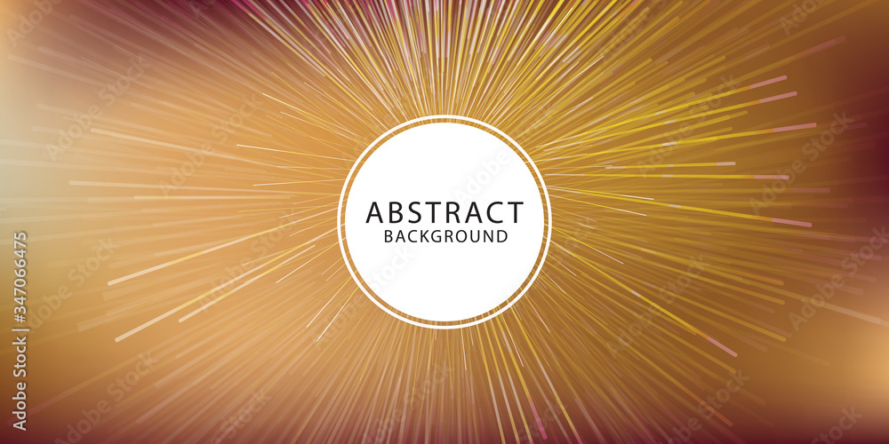 Poster vector abstract background with a colored dynamic waves, line and particles. illustration in minimal
