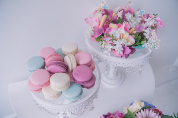 macaroons and other sweets for wedding decor