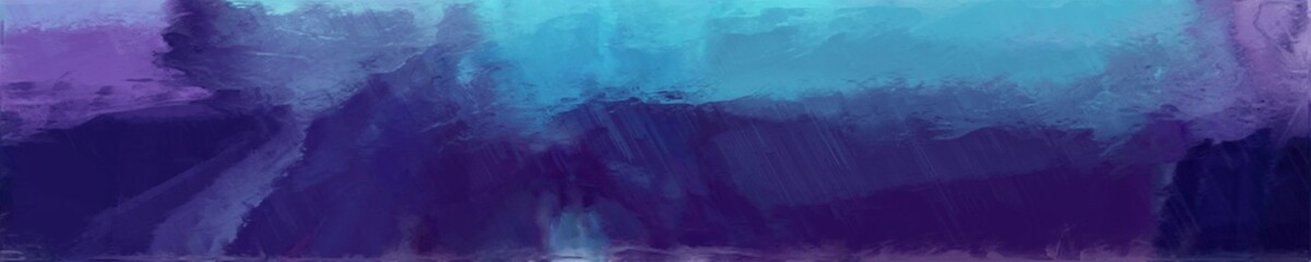 Fototapeta premium abstract graphic element with natural long wide horizontal graphic background with midnight blue, steel blue and dark slate blue colors