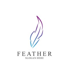 Naklejka premium Feather logo design with modern concept