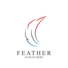 Feather logo design with modern concept