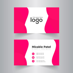 Abstract Corporate Business card Template Design.