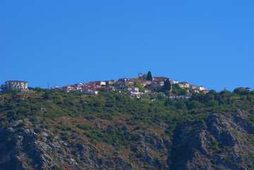 Fototapeta premium Volos area, Greece, the villages of Trikeri, Ag. Kyriaki and the lighthouse of Trikeri