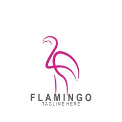 Naklejka premium Flamingo logo with modern design
