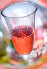 beautiful glasses with drinks