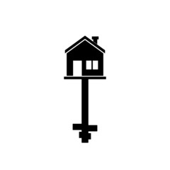 House key icon isolated on white background