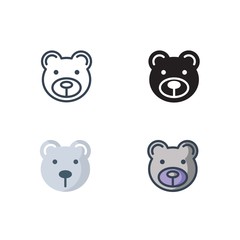 bear icon vector illustration for website and graphic design