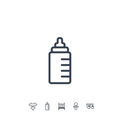feeding bottle icon vector illustration for website and graphic design