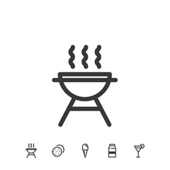 braai stand bbq icon vector illustration for website and graphic design