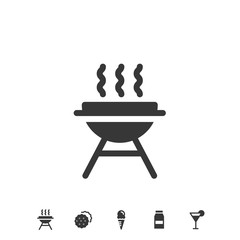 braai stand bbq icon vector illustration for website and graphic design