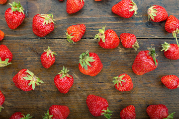 ripe strawberries as background